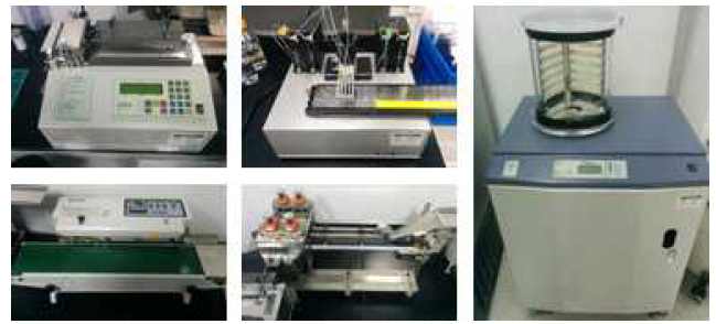 GCMS 연구소 내부의 시제품 제조용 장비