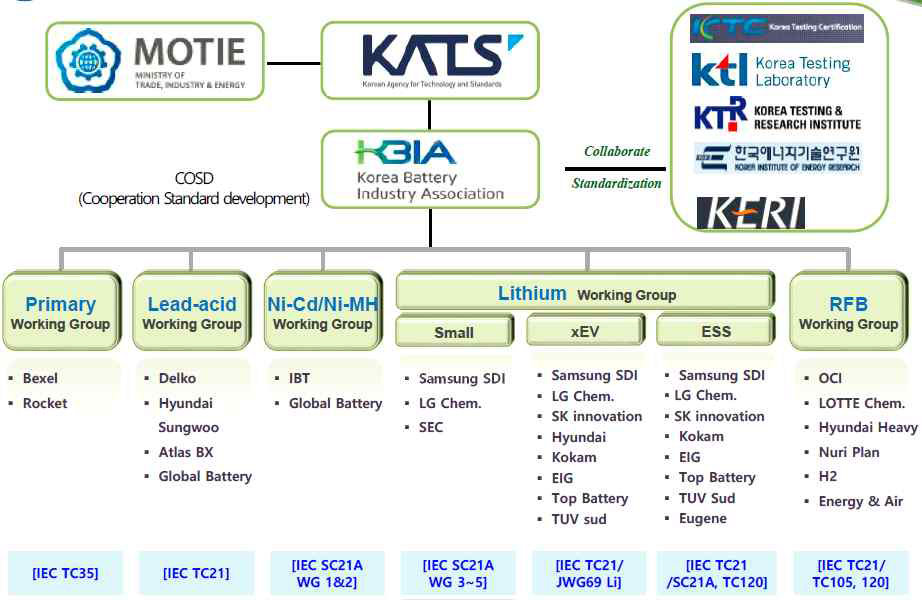 국내이차전지 표준화 체계
