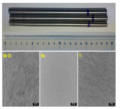 Nb-1Zr, TZM, Ti 내화금속 튜브 및 미세구조 고찰