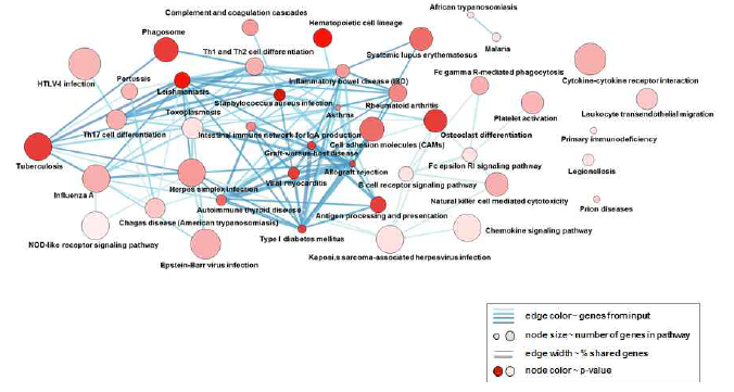 Gene set enrichment analysis map