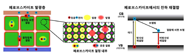 페로브스카이트에서의 결함과 전하 재결합사이의 관계