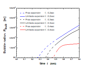 simulation result of gas bubble growth