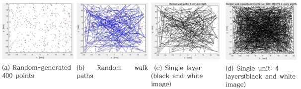 Computer simulation for random walk fabrication