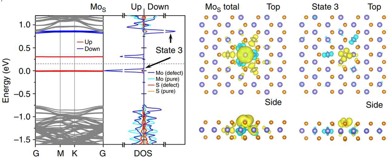 다차원 분극체 형태에 따른 DOS 계산 및 band structure (Nat. Comm., 2015)