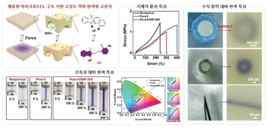 고감도, 고신축성 스트레인 감지 스마트 변색 소재 개발