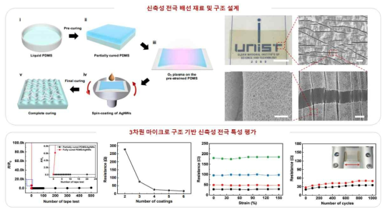 3차원 마이크로 구조 기반 신축성 전극 제조 및 특성 평가