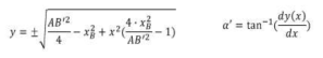 y의 가능한 위치와 방향 각도 계산 공식
