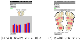 스마트폰 앱에서의 족저압 데이터 가시화