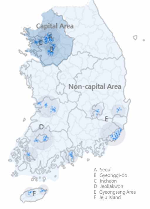 Location of Research Target Areas