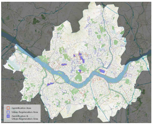 Urban Regeneration Revitalization Areas and Gentrification Areas in Seoul