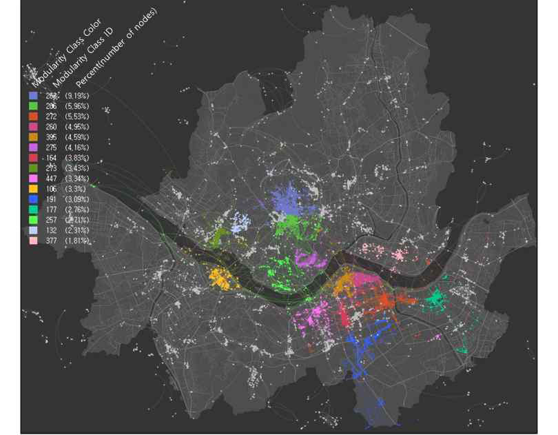 Foursquare LBSN Big Data 기반 서울시 지역커뮤니티 분석 결과