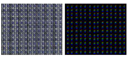 ACF 본딩을 통한 RGB 정밀 접합된 광학 이미지와 PL 이미지