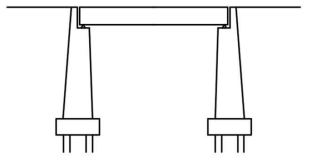 교량 ~ 교대 ~ 접속부 불연속 구조