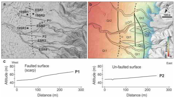 배동삼릉 일대에 대한 지형 및 선형구조 분석