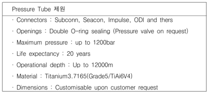 Pressure Tube Specification
