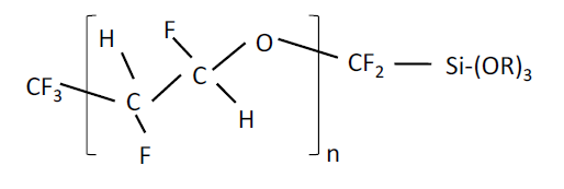 Perflurofolyether AlkoxySilane 대표 화학 구조