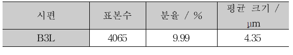 석출물 정량화 결과