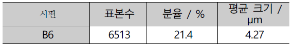 석출물 정량화 결과