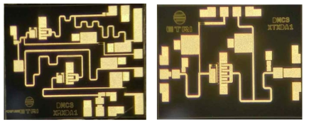 X 대역 수신 및 송신 DA MMIC 사진