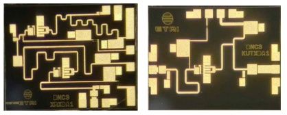 Ku 대역 수신 및 송신 DA MMIC 사진