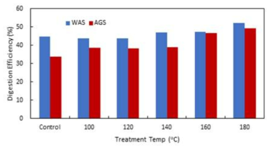 WAS 및 AGS 소화효율