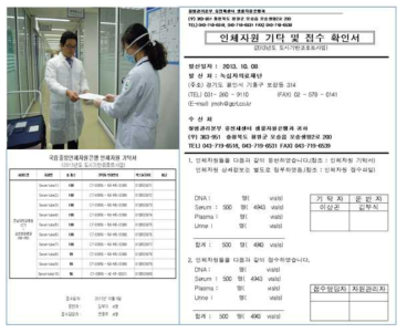 자원기탁 시 구비서류