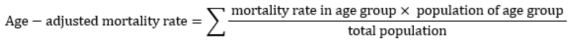 연령표준화 사망률 계산 식