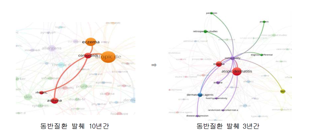 성인 알레르기 질환 동반질환기준 연관성 변화