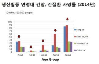 그룹별 간질환 사망률