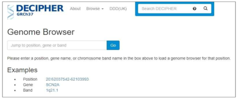 DECIPHER (https://decipher.sanger.ac.uk/browser)