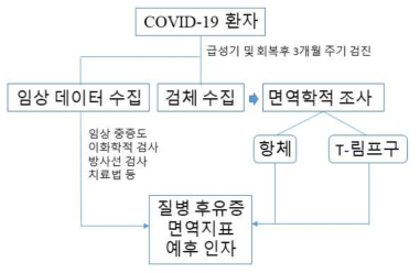 COVID-19 임상 중증도 및 예후 관련 면역지표 분석
