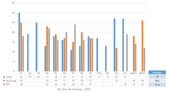 시기 및 환자별 LUS score