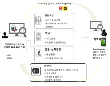 비대면 생활습관 중재 프로그램 개념도