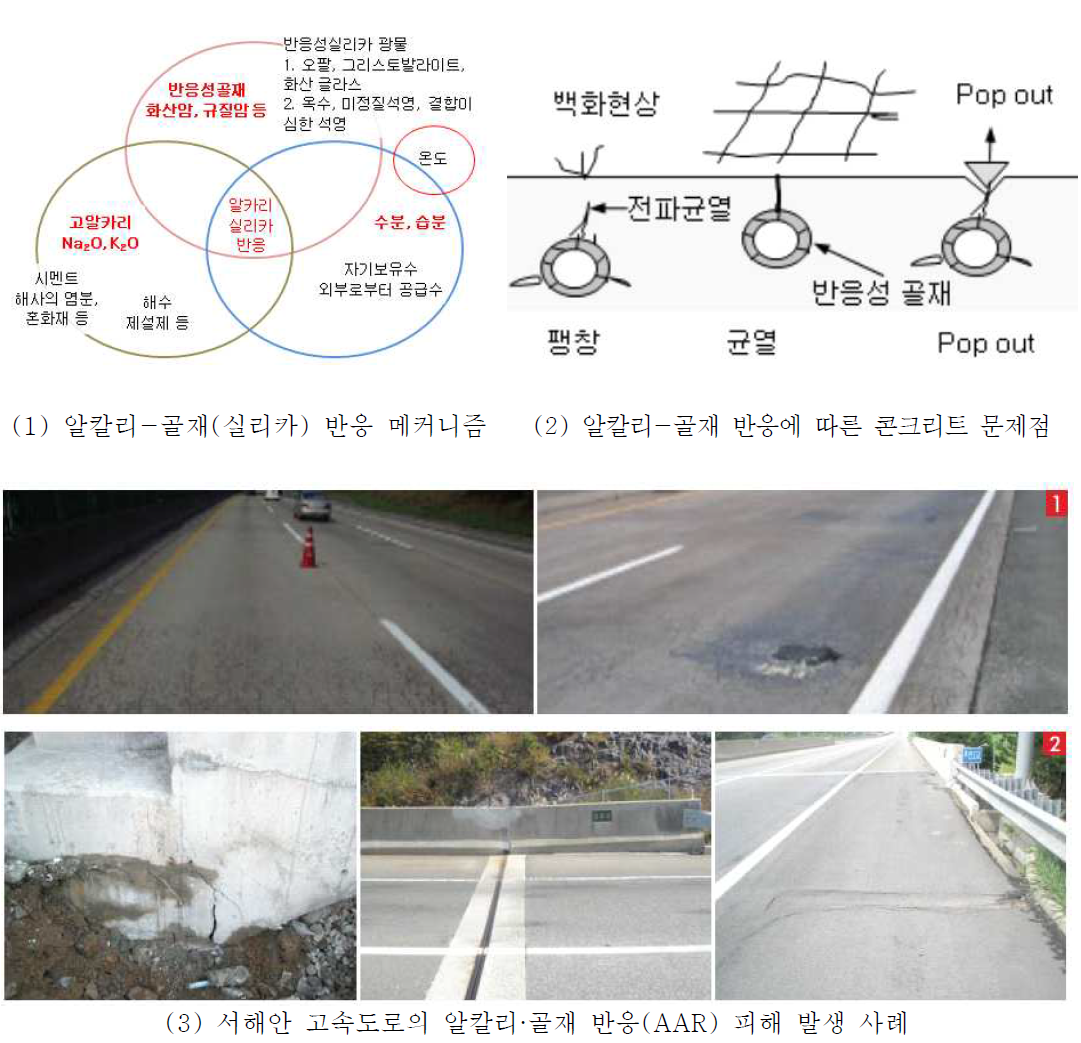 알칼리골재반응 메커니즘 및 국내 피해사례