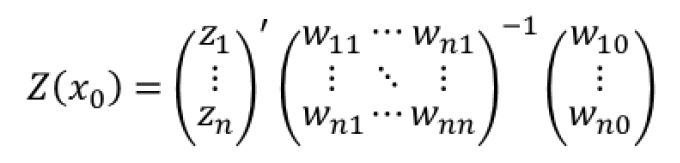 Kriging method 수식