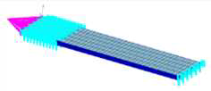 DZM 해석에 적용된 스카프 패치 경계 및 하중 조건 형상