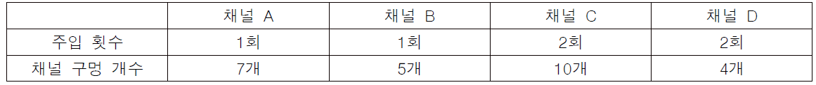 각 채널 모델에 대한 설명