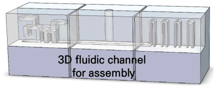 블럭결합을 위해 유동성 고성능 에폭시가 관통할 수 있는 3D 파이프 구조