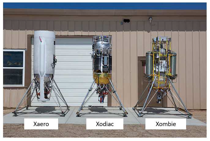 Test Vehicles of Masten Space Systems