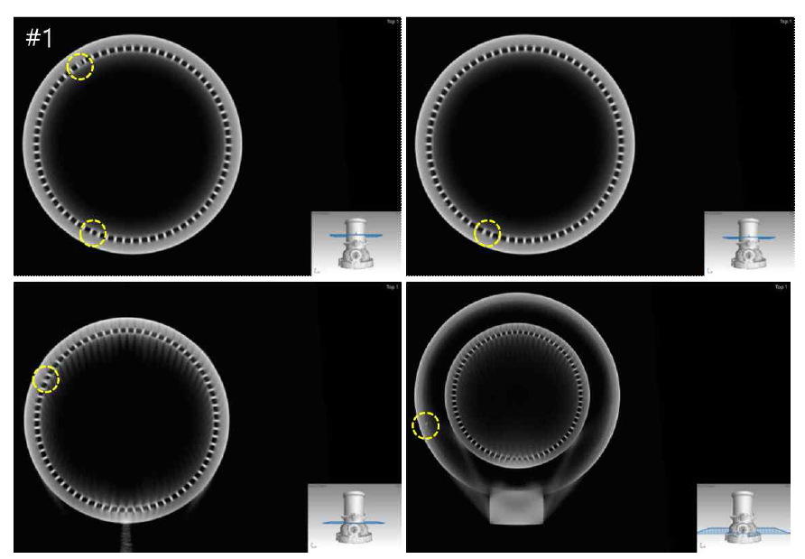 실린더 부 CT촬영 결과(#1)