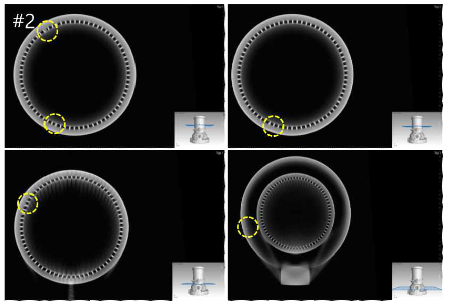 실린더 부 CT촬영 결과(#2)