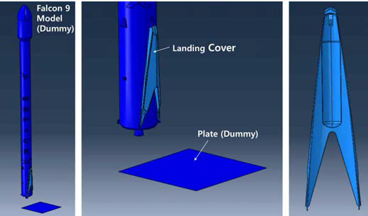 착륙다리 전개 해석 모델(Falcon9)