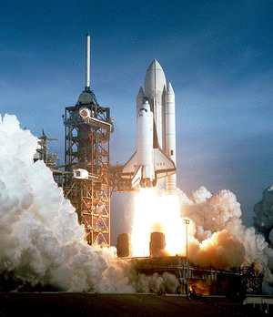 NASA의 Space Shuttle 발사장면