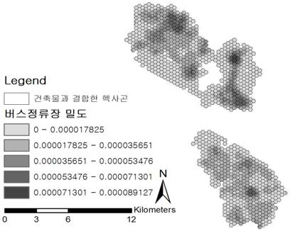 버스정류장 밀도