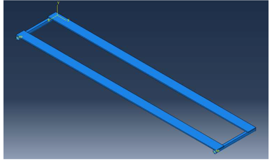 제작 교량에 대한 수치해석 모델 (Abaqus 모델)