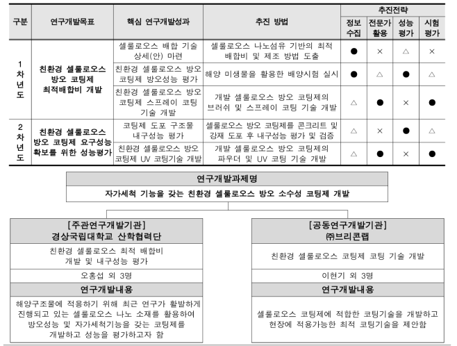 연구개발과제의 추진전략·방법 및 체계