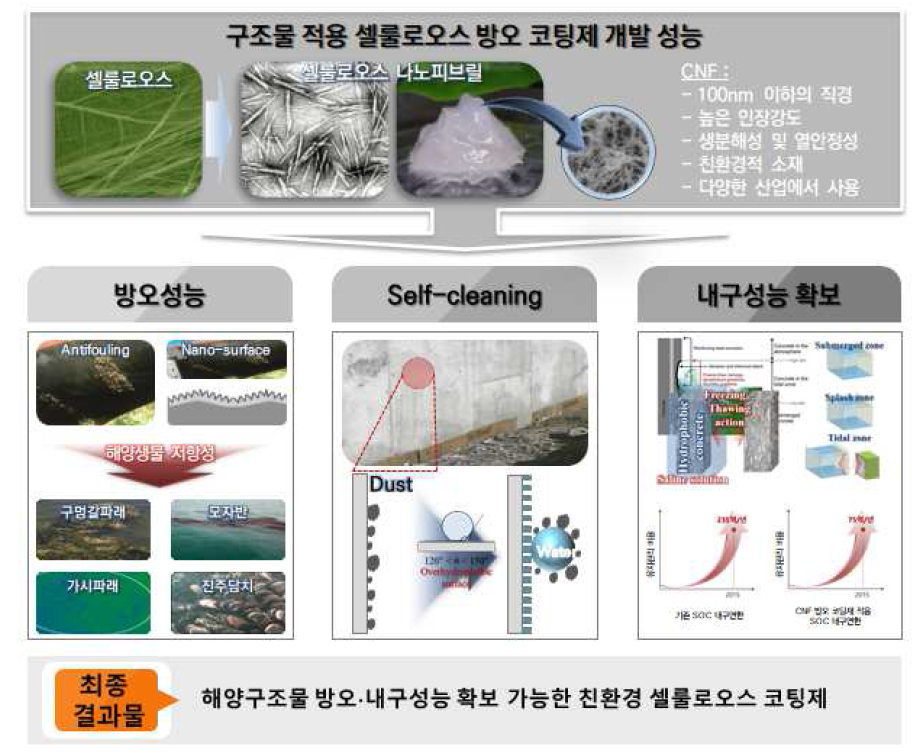 셀룰로오스 나노섬유 기반 친환경 방오 코팅제 개발 성능