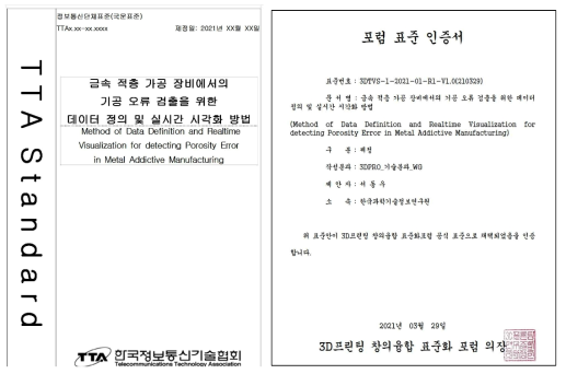 표준화 자료 및 포럼 인증 증빙