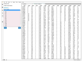 Target column selection screen