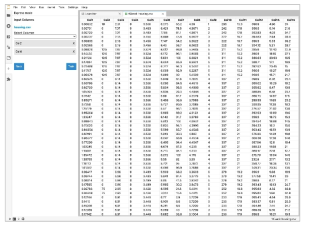 Input column selection completion screen